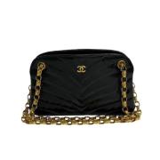 Chanel Vintage Pre-owned Laeder crossbodyvskor Black, Dam