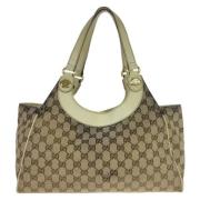 Gucci Vintage Pre-owned Canvas gucci-vskor Beige, Dam