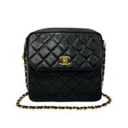 Chanel Vintage Pre-owned Laeder crossbodyvskor Black, Dam