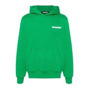 Barrow Logo Print Hoodie Tröja Långärmad Green, Herr