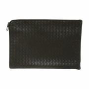 Bottega Veneta Vintage Pre-owned Laeder kuvertvskor Black, Dam