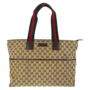 Gucci Vintage Pre-owned Canvas gucci-vskor Beige, Dam