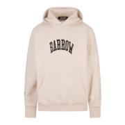 Barrow Logo Print Hoodie Sweater Beige, Herr