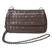 Bottega Veneta Vintage Pre-owned Laeder crossbodyvskor Brown, Dam