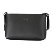 Calvin Klein Svart Crossbody Väska med Dragkedja Black, Dam