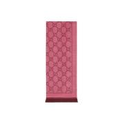 Gucci Jacquard GG Magenta Halsduk Pink, Dam