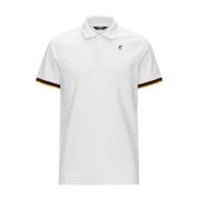 K-Way Vincent Contrast Stretch Polo Shirt White, Herr