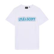 Lyle & Scott Vibrations Print T-Shirt White, Herr