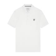 Lyle & Scott Flatback Pique Polo Shirt White, Herr