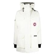 Canada Goose Vit Vinter Parka Jacka White, Dam