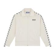 Golden Goose Black Star Zip Sweater White, Dam