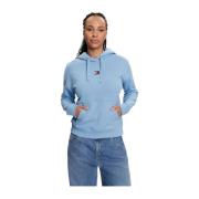 Tommy Jeans Grundläggande Badge Hoodie - Blå Blue, Dam