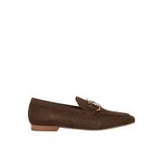 ALMA EN PENA Metall-Stift-Loafer Brown, Dam