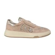 Alma EN Pena Sneakers med nitar i läder Beige, Dam