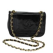 Chanel Vintage Pre-owned Belagd canvas chanel-vskor Black, Dam