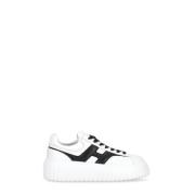 Hogan Vita Lädersneakers med Kontrasterande H White, Dam