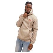 Off The Pitch Beige Fullstop Hoodie Herr Beige, Herr