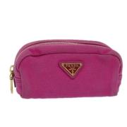 Prada Vintage Pre-owned Canvas kuvertvskor Pink, Dam