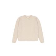 The New Society Mjuk Vanilla Cream Jumper med Ribbade Detaljer Beige, ...