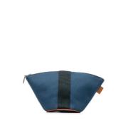 Hermès Vintage Pre-owned Canvas handvskor Blue, Dam