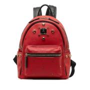 MCM Pre-owned Pre-owned Canvas ryggsckar Red, Dam