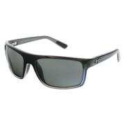 Maui Jim Rektangulära solglasögon Silverfärg 03F Black, Unisex