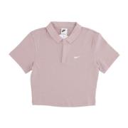 Nike Essential Polo Crop Top Beige, Dam