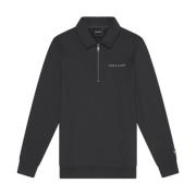 Lyle & Scott Broderad Krage Quarter Zip Mid Layer Gray, Herr