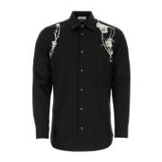 Alexander McQueen Casual Skjortkollektion Black, Herr