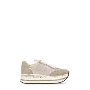 Premiata Ivory Tech Fabric Sneakers för Kvinna Beige, Dam