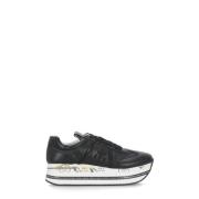 Premiata Svarta Sneakers med Höjd Sula Black, Dam