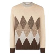 Ballantyne Mouline Beige Pullover Sweater Beige, Herr