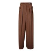 Dries Van Noten Högmidjade Palazzo Byxor Brown, Dam