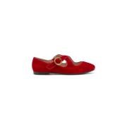 Maliparmi Velvet Ballerina Skor Red, Dam