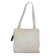 Chanel Vintage Pre-owned Laeder totevskor White, Dam