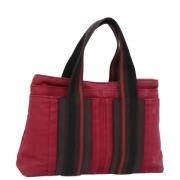 Hermès Vintage Pre-owned Canvas handvskor Red, Dam