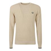 Fred Perry Waffle Stitch Tröjor Beige, Herr