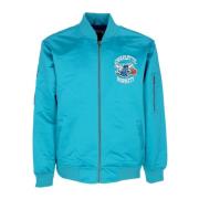 Mitchell & Ness Charlotte Hornets NBA Bomberjacka Lätt Satin Blue, Her...