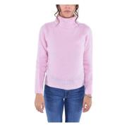 Kangra Alpacka Ull Turtleneck Tröja Pink, Dam