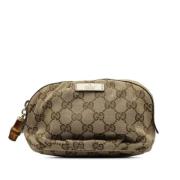 Gucci Vintage Pre-owned Canvas kuvertvskor Beige, Dam