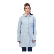 K-Way Ljusblå Slim Fit Trench Coat Blue, Dam