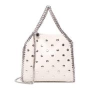 Stella McCartney Mini Toteväska med Studs White, Dam