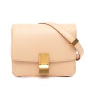 Celine Vintage Pre-owned Laeder crossbodyvskor Beige, Dam