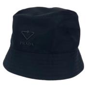 Prada Vintage Pre-owned Canvas hattar-och-kepsar Black, Dam