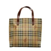 Burberry Vintage Pre-owned Canvas handvskor Beige, Dam