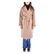 Max Mara Weekend Dubbelknäppt ullrock med sartoriala detaljer Brown, D...