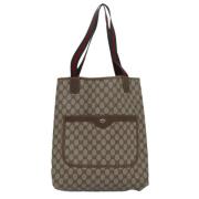 Gucci Vintage Pre-owned Canvas gucci-vskor Beige, Dam