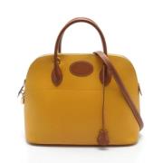 Hermès Vintage Pre-owned Canvas handvskor Yellow, Dam