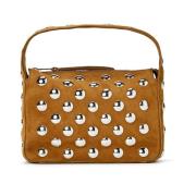 Khaite Brun Mocka Studs Topp Handväska Brown, Dam