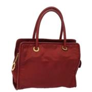 Celine Vintage Pre-owned Nylon handvskor Red, Dam